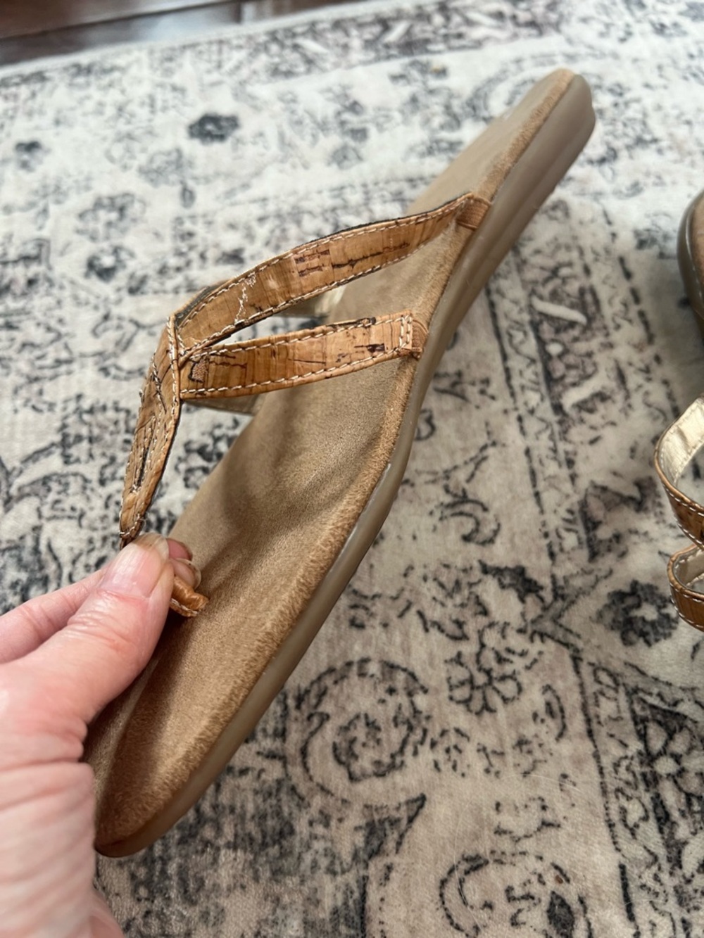 AEROSOLES Tan Loop Thong Sandals with Braided Straps - Women - Picture 3 of 10
